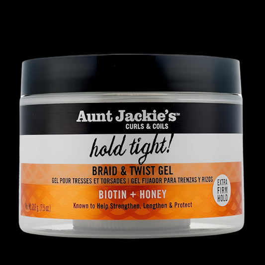 Aunt Jackie's  Hold Tight Braid & Twist Gel with Extra Firm Hold, 7.5oz