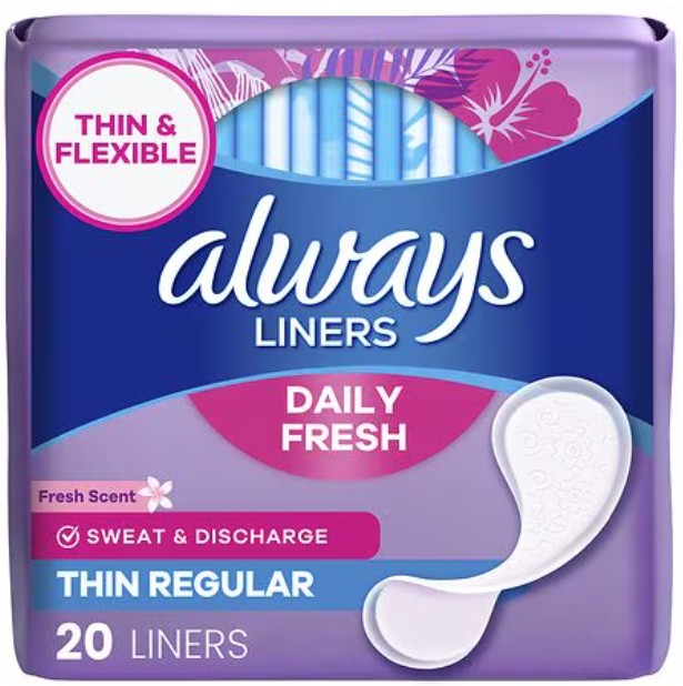 Always Liners- Daily Fresh 20ct