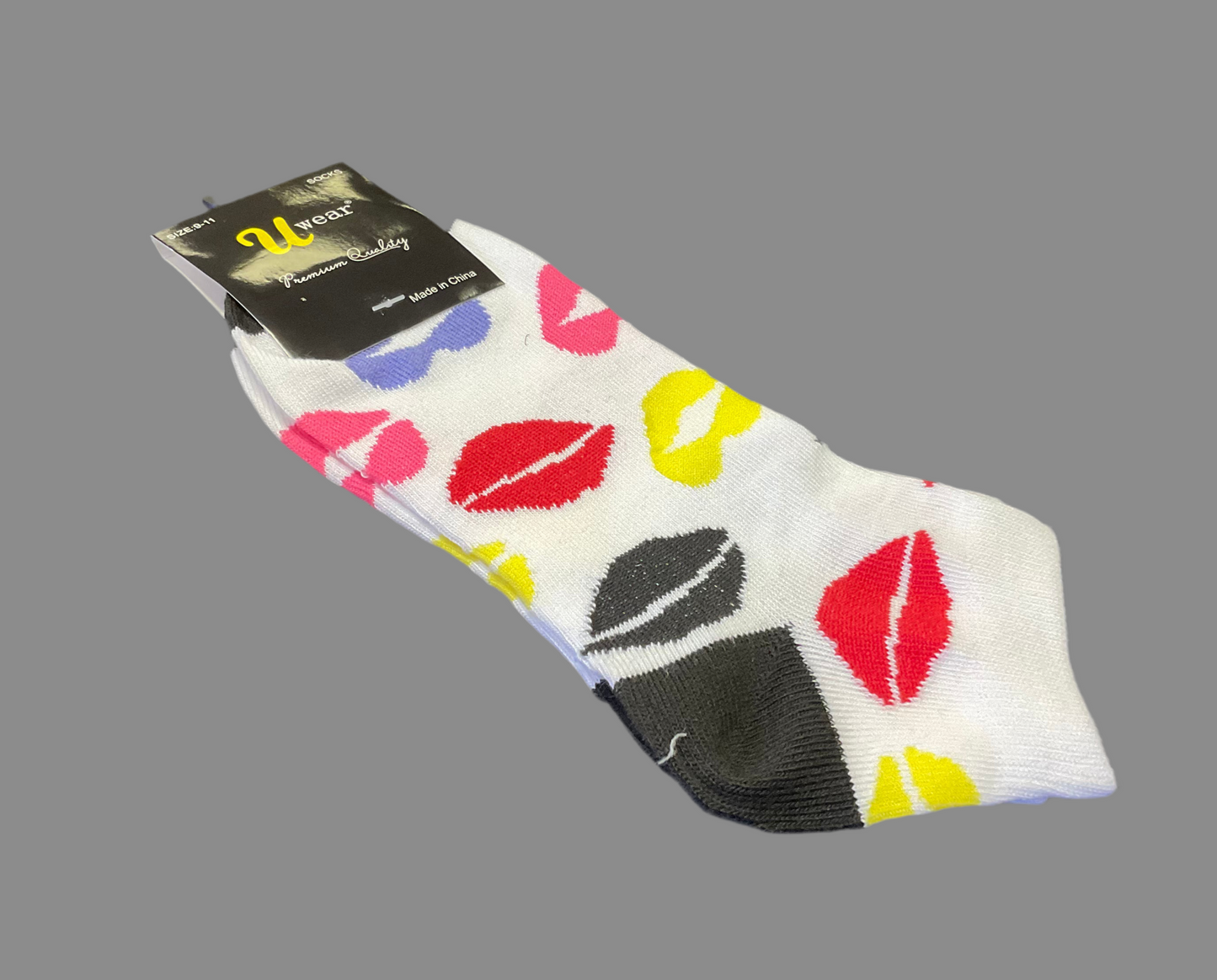 Socks UWear Colorful Lips