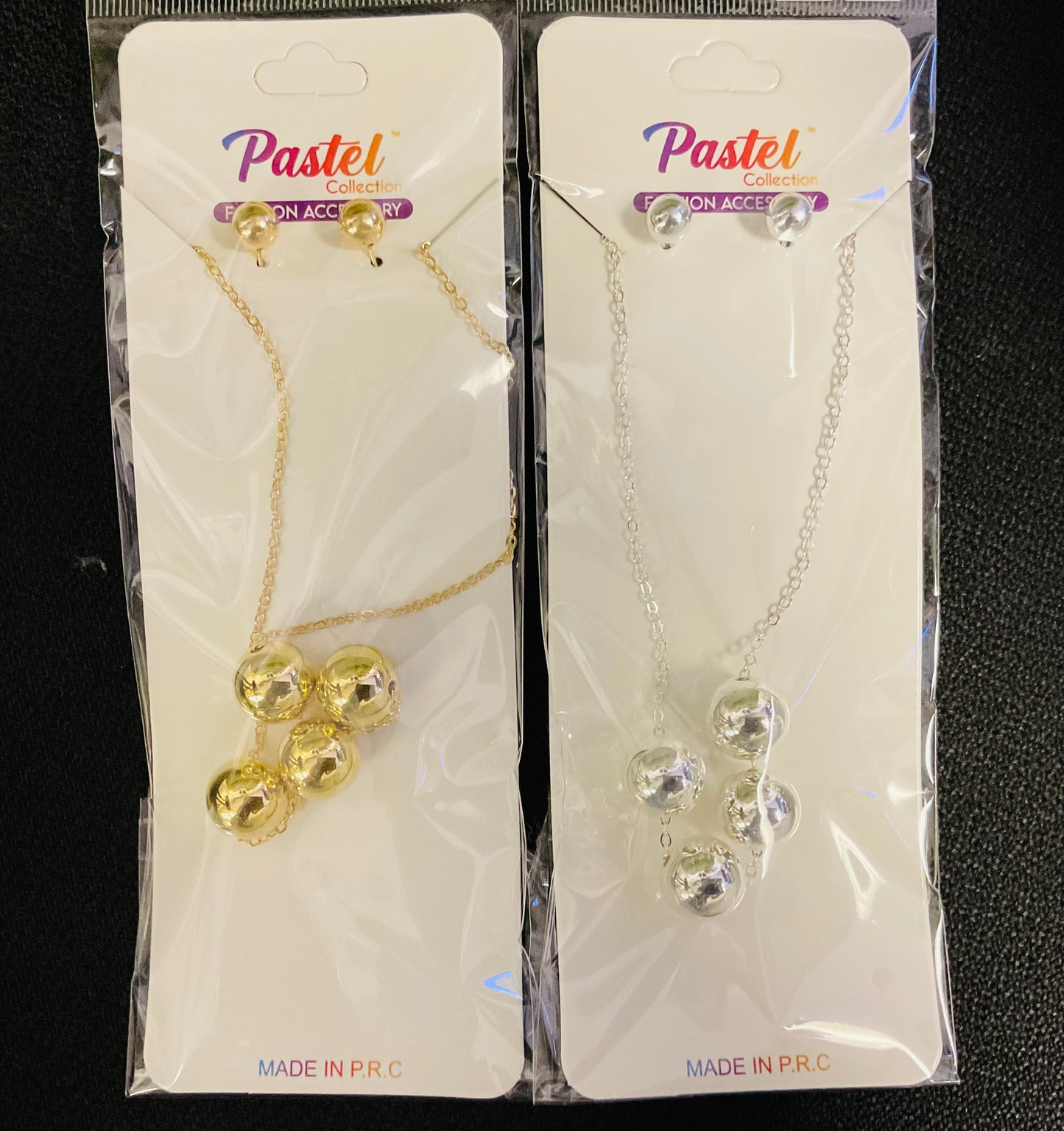 Pastel Fashionable Earrings & Necklace Set