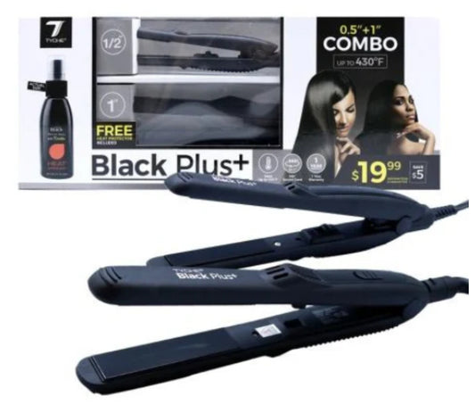 Black Plus+ Flat Iron Combo by Tyche