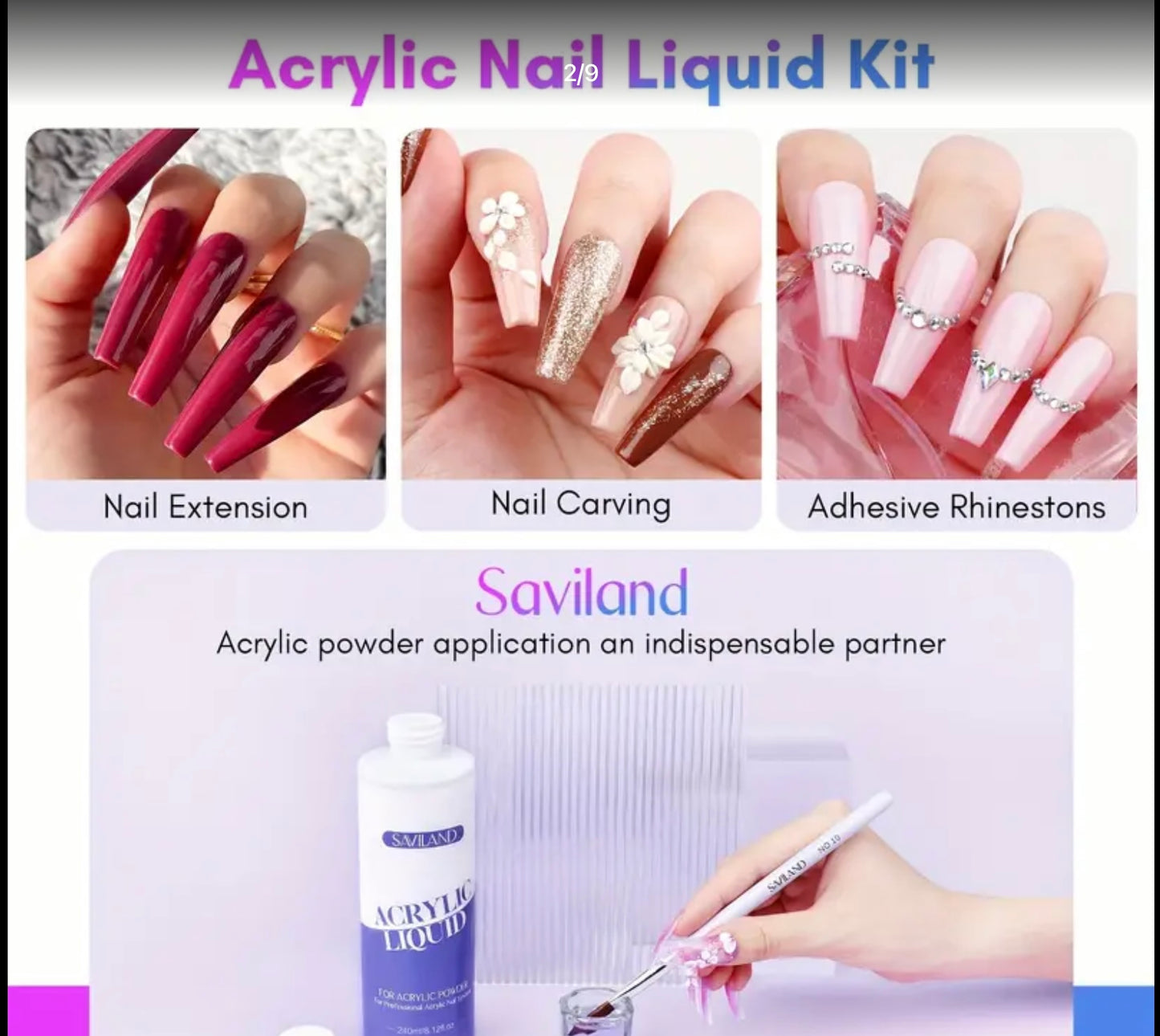 Acrylic Nail Kit- 5pcs