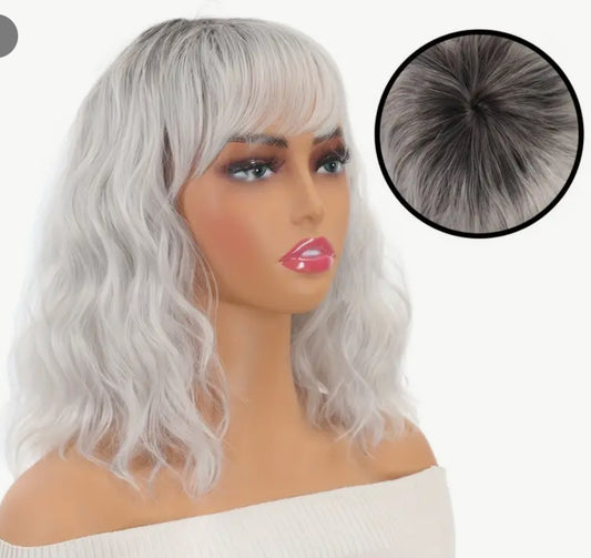 NU- Heidi Curly with Bangs Synthetic Wig