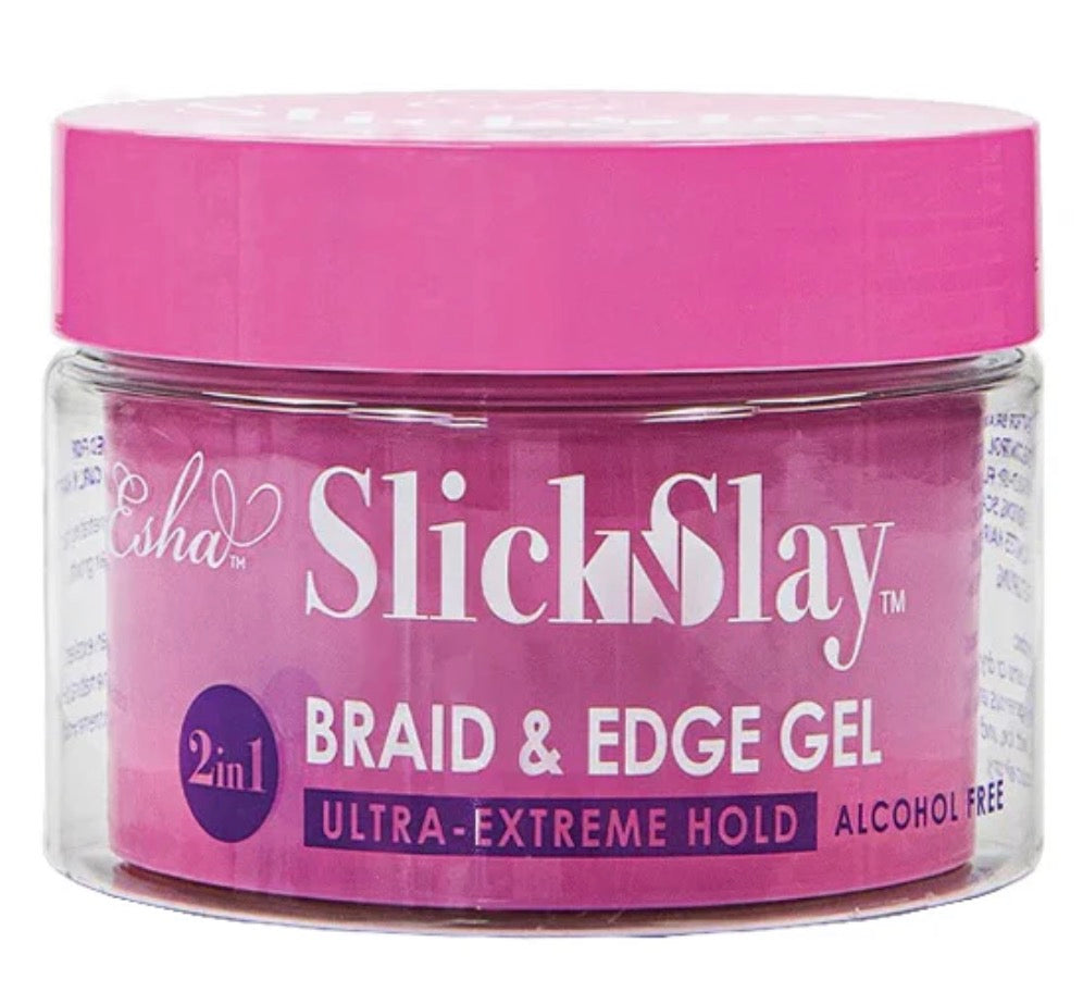 Esha Slick Slay 2 In 1 Braid & Edge Gel Ultra-Extreme Hold 5.07 oz