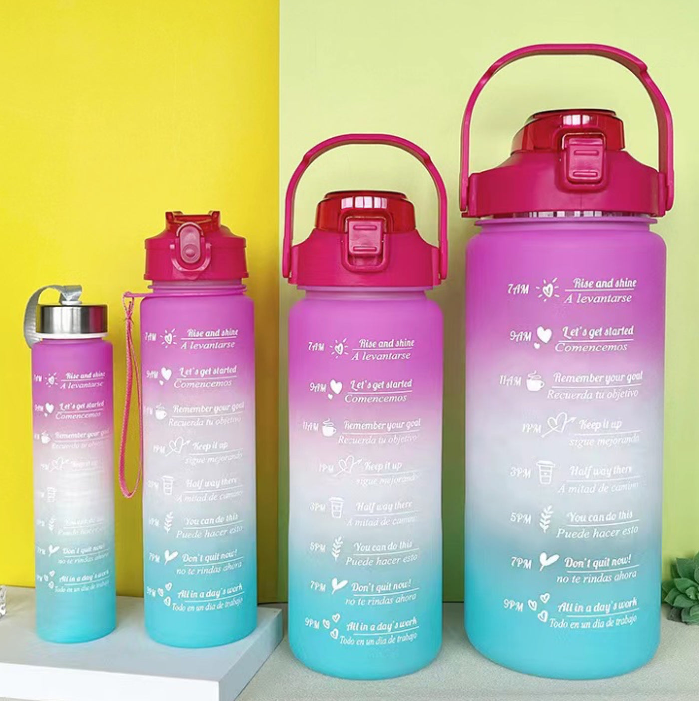 4 Piece Water Bottle Set