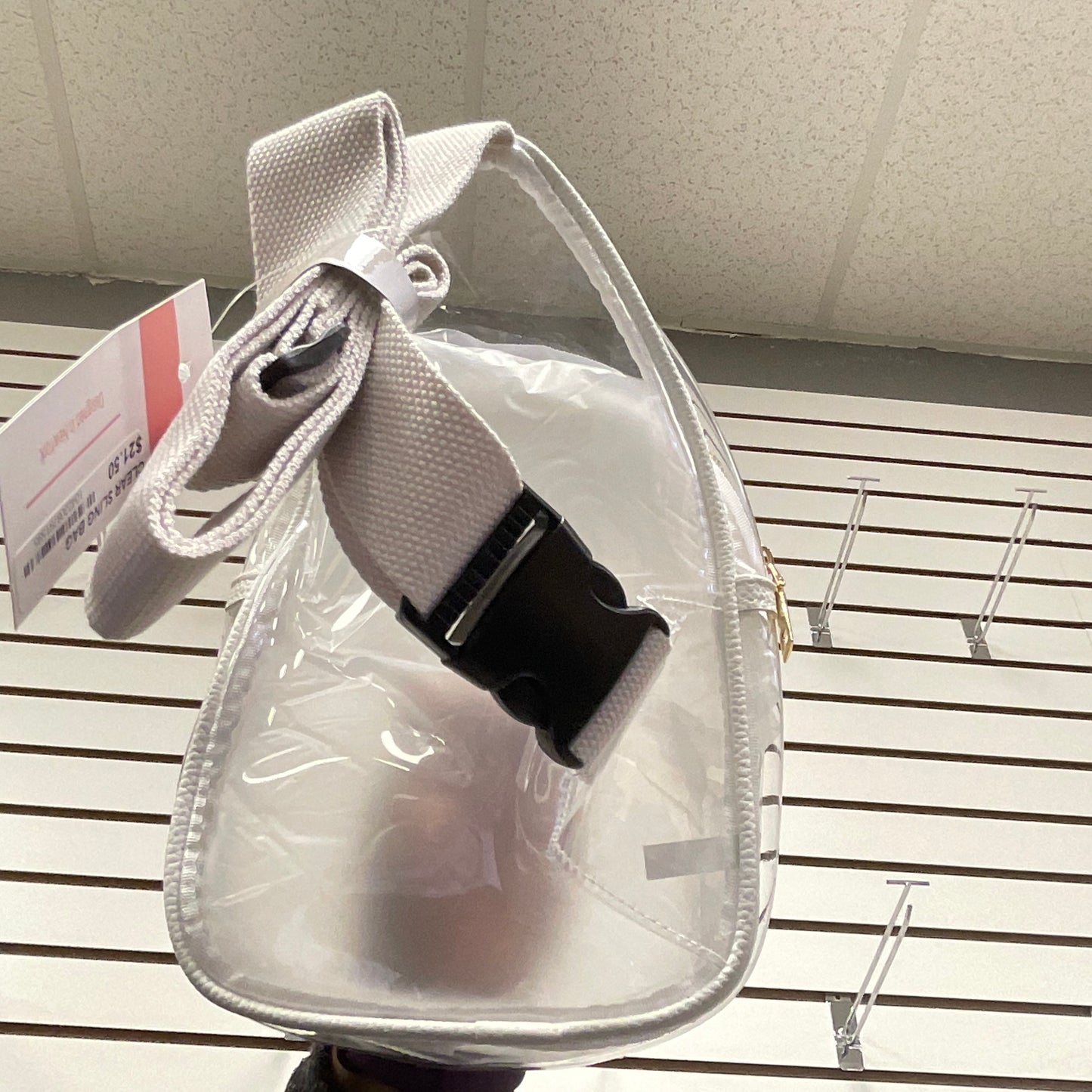 Clear Sling Bag - White