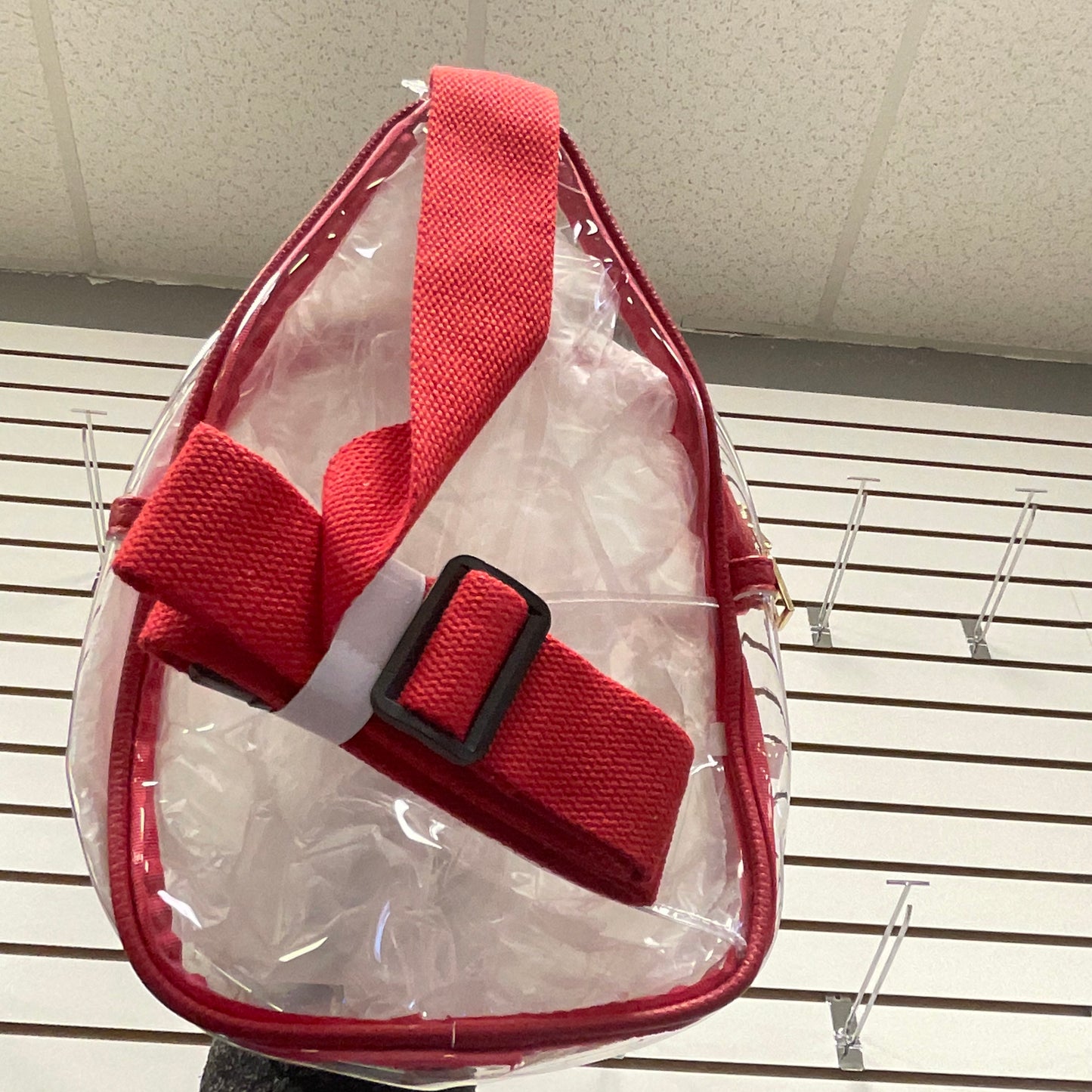 Clear Sling Bag - Red