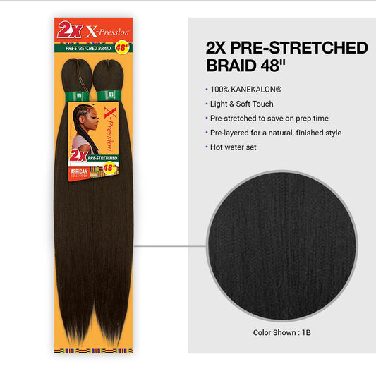 48” Outreach Pre-Stretched Barbados Hair- Sale
