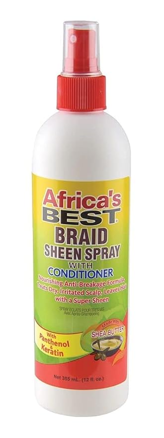 Africa's Best Braid Sheen Spray With Conditioner, 12 Ounce