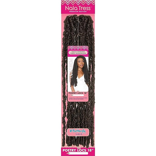 Janet Collection NalaTress Crochet Braids Poetry Locs 18" (Butterfly Locs)