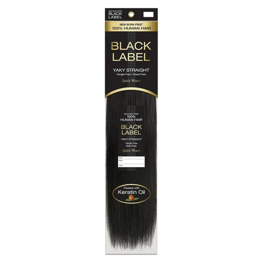 Black Label Yaki Straight 100% Human Hair 12”