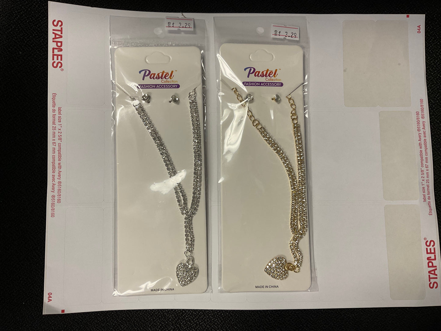 Pastel Fashionable Earrings & Necklace Set
