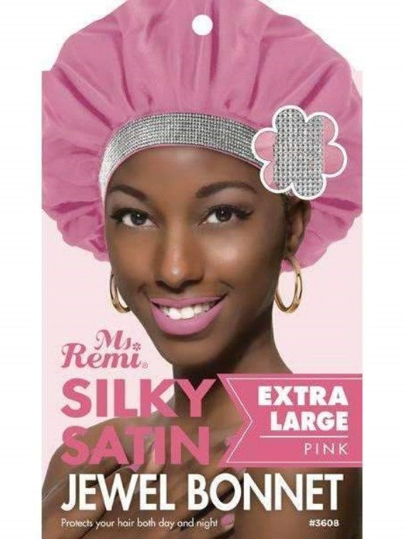 Silky Satin Jewel Bonnet- Extra Large