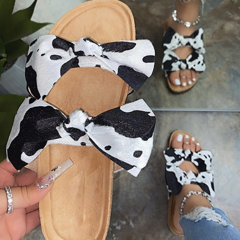 Simple Bowknot Flat Bottom Shoes