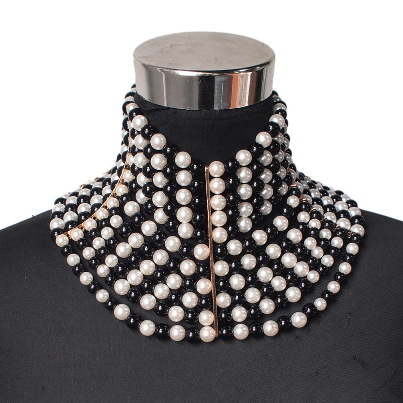 Multi-Layered Pearl Necklace