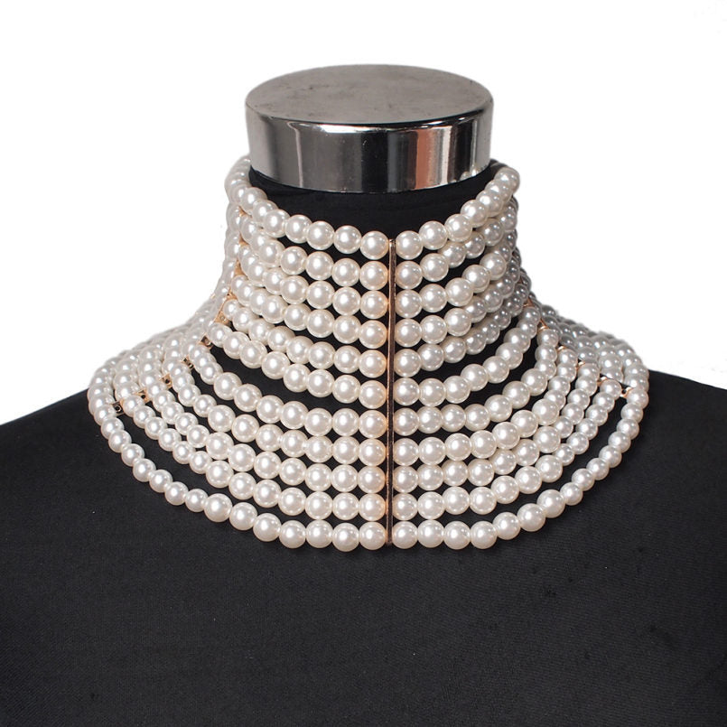 Multi-Layered Pearl Necklace