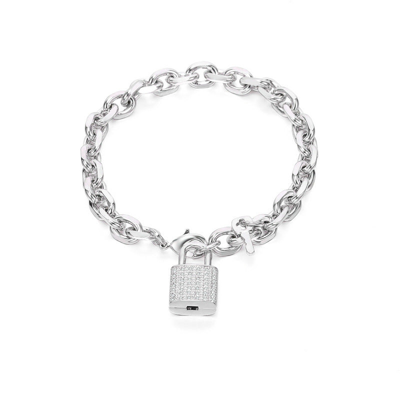 Small Lock Necklace and Bracelet Set