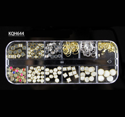 Multi-size Nail Rhinestones 3D Crystal Nail Stones Gems Pearl DIY Nail Art Decorations