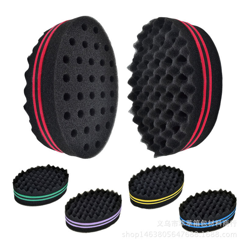 Porous Curling Black Sponge Oval Brush