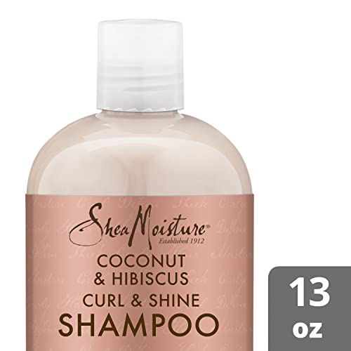 Shea Moisture Shampoo and Conditioner Set, Coconut & Hibiscus Curl & Shine, Curly Hair Products with Coconut Oil, Vitamin E & Neem Oil Provides Frizz Control, 13 Fl Oz Each