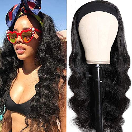 Brazilian Virgin Headband Wig Human Hair Body Wave Glueless Headband Wig Hair None Lace Front 150% Density