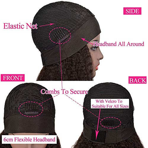 Brazilian Virgin Headband Wig Human Hair Body Wave Glueless Headband Wig Hair None Lace Front 150% Density