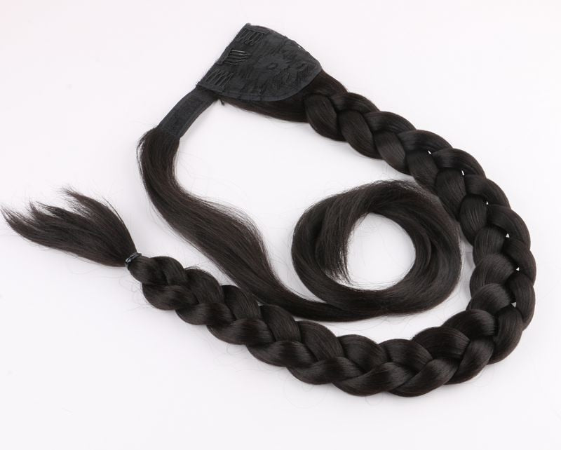 36inch Super Long Wrap Around Jumbo Pre Braided Ponytail  Synthetic
