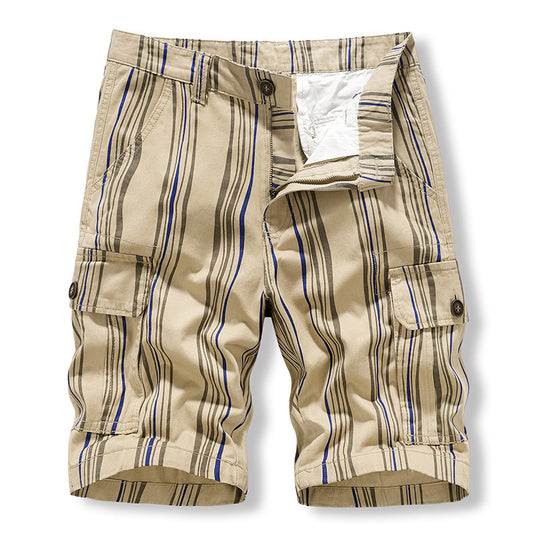 Men's Striped Cargo Shorts