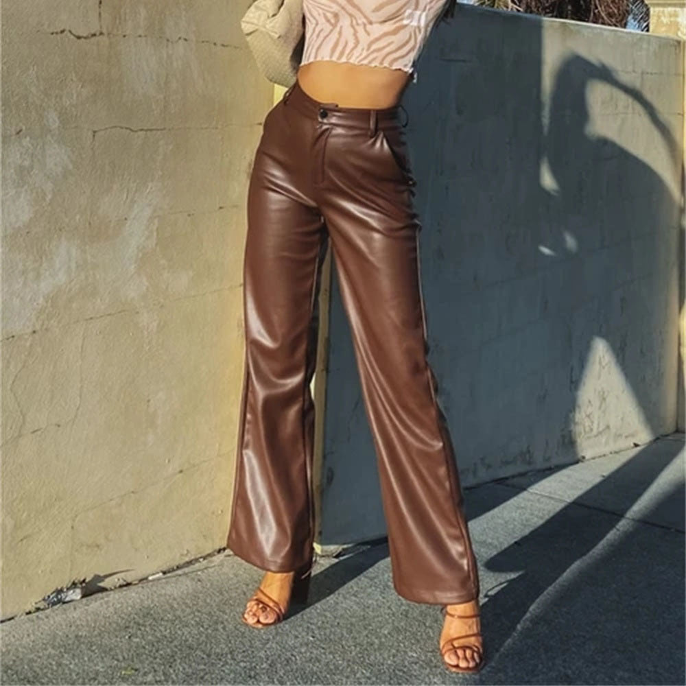 Solid Color Casual Long Pants