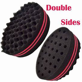 Porous Curling Black Sponge Oval Brush