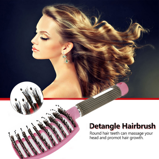 Hairbrush Anti Klit Brushy Haarborstel Women Detangler Hair Brush Bristle Nylon Scalp Massage  Teaser Hair Brush