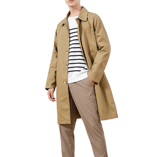 Men's Single-Breasted Trench Coat